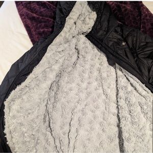 Warm Fuzzy long black jacket… Gently worn , Almost new! Columbia brand